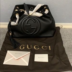 ❌SOLD❌Gucci Soho Black Leather Shoulder Bag